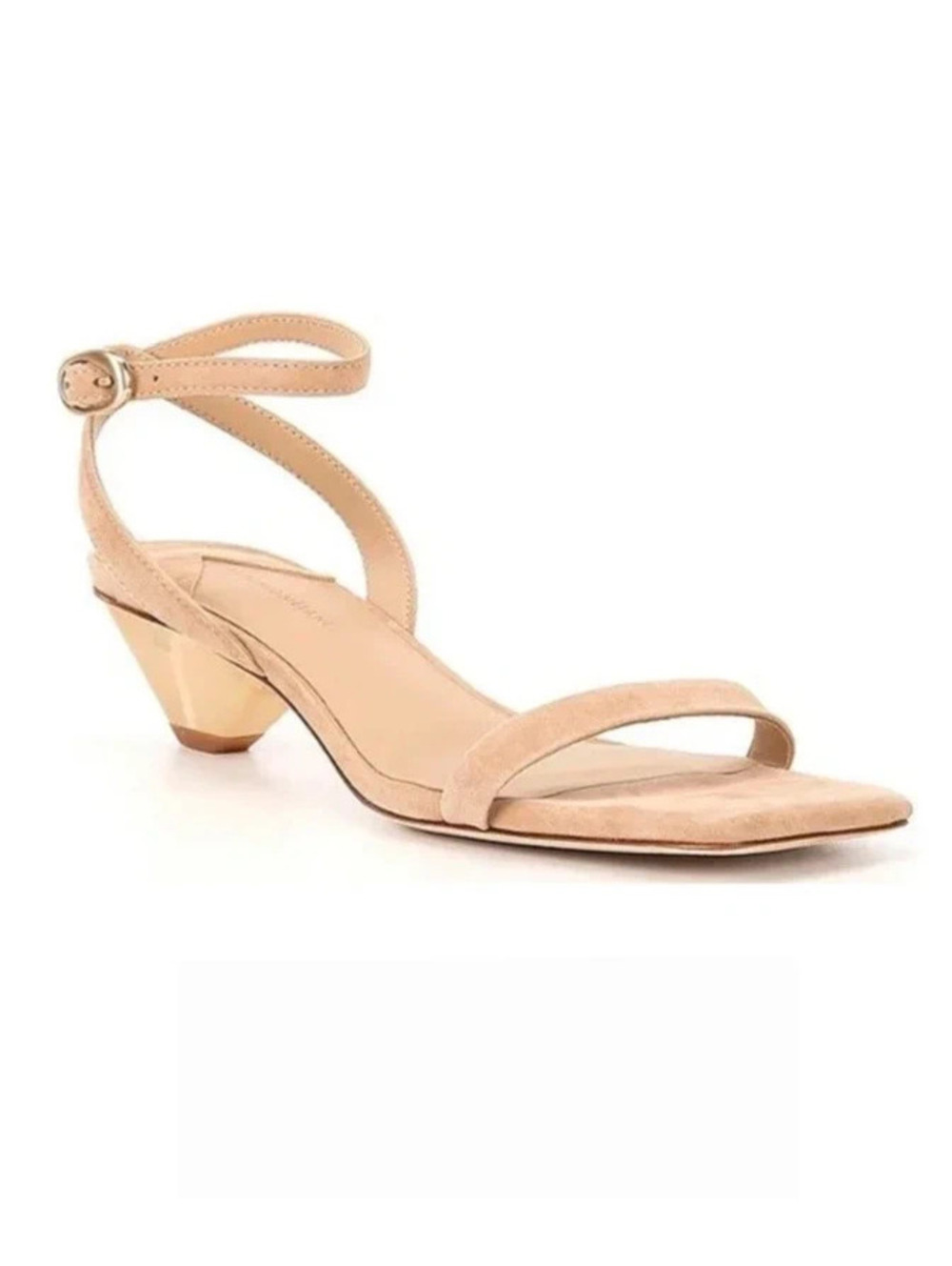 Elegant Antonio Melani Suede Sandals Lucite Heels Size 12M
